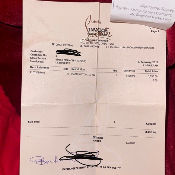 MADEMOI TOP CHRISTIAN LOUBOUTIN RED BOTTOMS - Picture 10 of 11